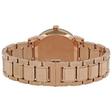 ساعة بربري النسائية ذات المينا الوردية واللون الذهبي الوردي BU9034