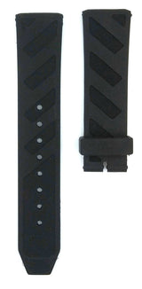 ساعة بربري ذا سيتي كرونوغراف للرجال، مينا أسود، سوار مطاطي أسود - BU9806