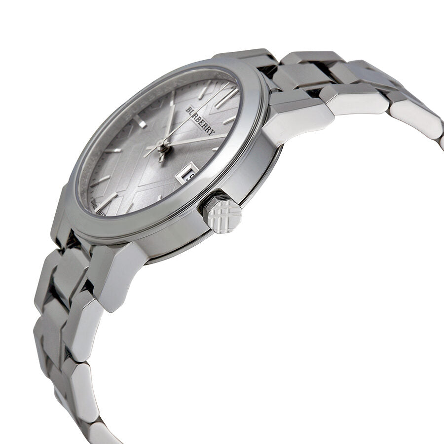 Burberry The City Reloj de mujer de acero inoxidable con esfera gris BU9143