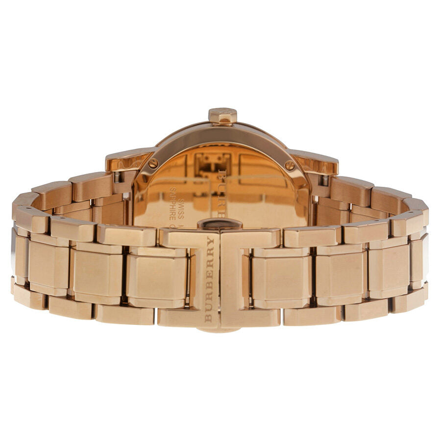 Burberry The City Rose Dial Reloj para mujer en tono dorado rosa BU9135