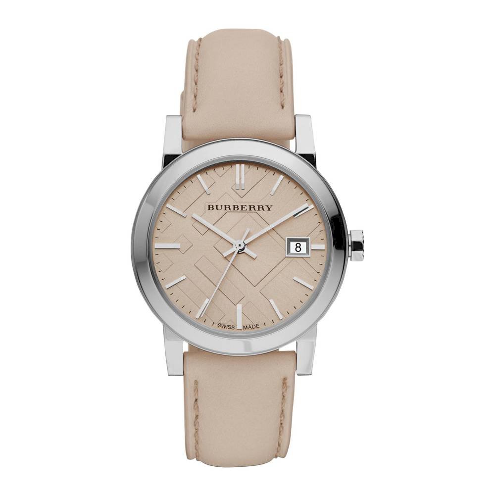 Burberry The City - Reloj para mujer con correa de piel color canela BU9107