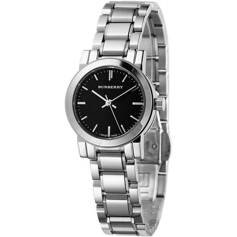 Burberry The City Black Dial Silver Women's Watch BU9201