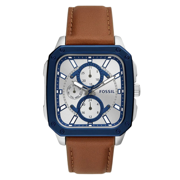 Fossil Reloj Multifunción para Hombre con Correa de Cuero Marrón BQ2658