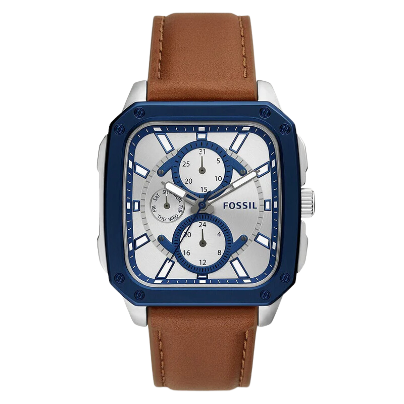 Fossil Reloj Multifunción para Hombre con Correa de Cuero Marrón BQ2658