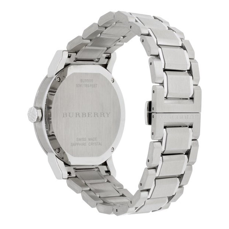 Burberry The City Reloj de hombre de acero inoxidable con esfera plateada BU9900