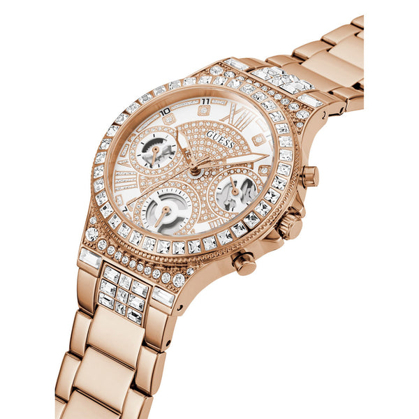 Reloj Guess GW0320L3 para mujer con esfera dorada rosa brillante