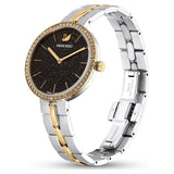 ساعة كوزموبوليتان، سوار معدني، أسود، طلاء ذهبي اللون، 5644072