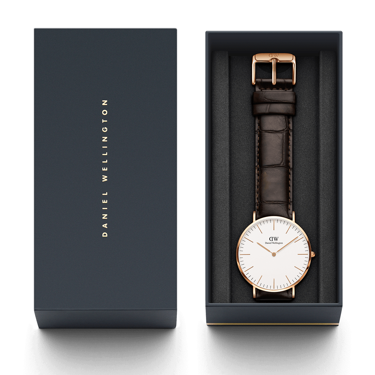 Daniel Wellington White Classic York 40mm Men's Gold Watch DW00100011