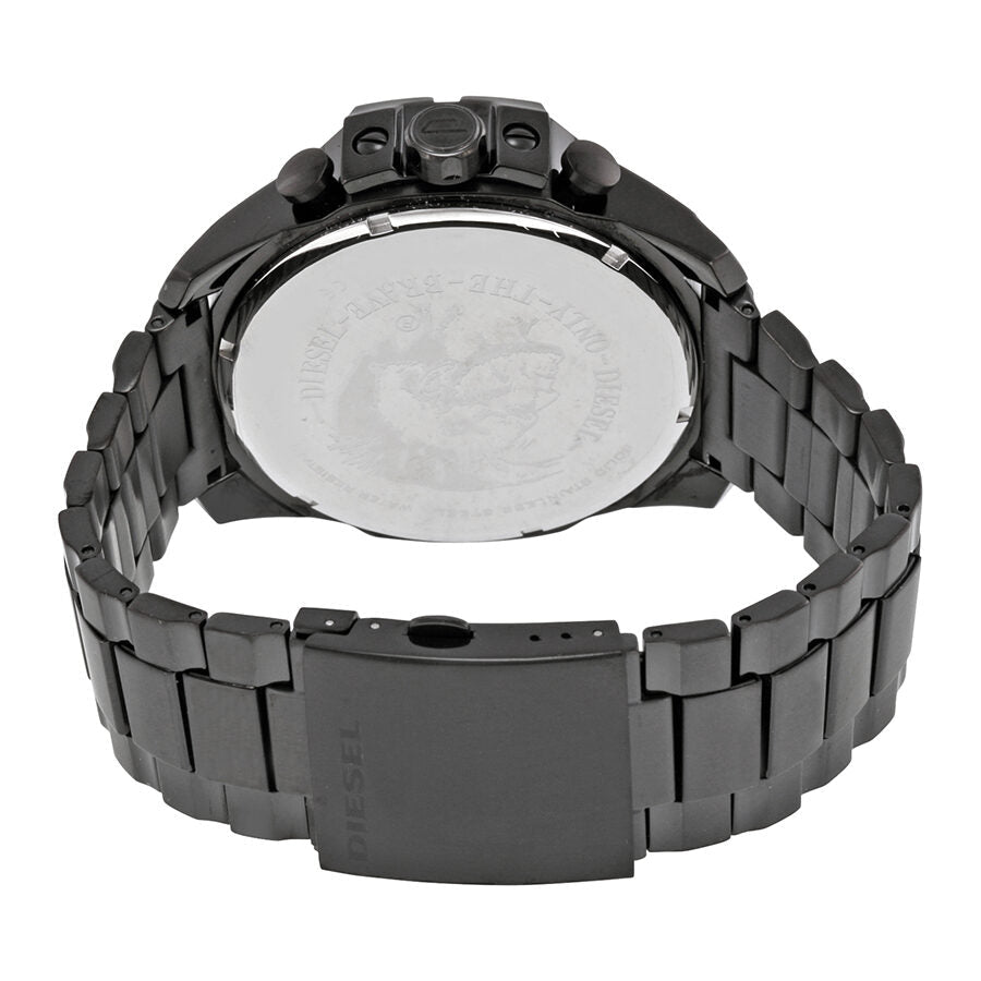 Diesel Mega Chief Reloj de hombre de acero inoxidable chapado en iones negro DZ4318