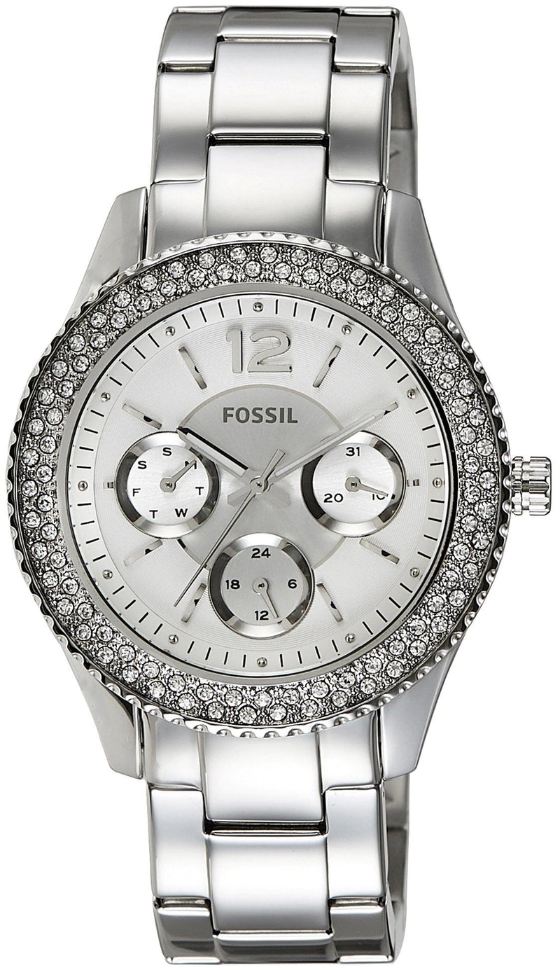 Fossil Stella ES3588 - Reloj multifunción para mujer, esfera plateada