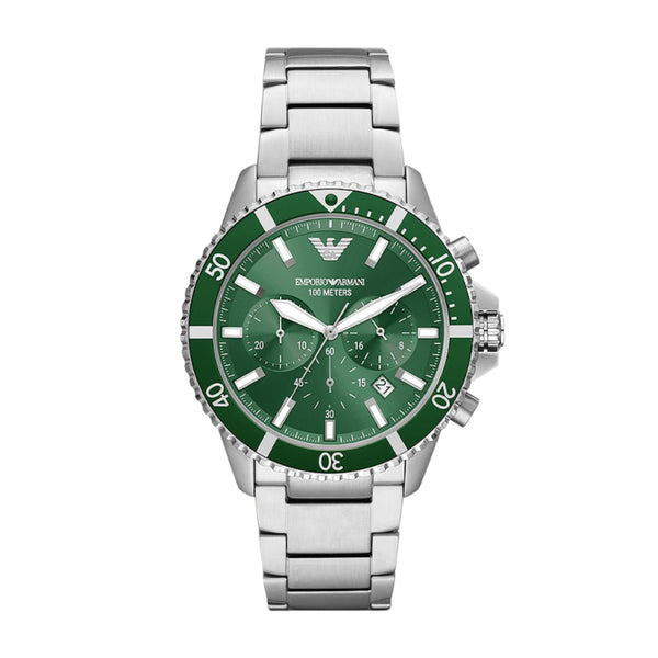 Emporio Armani Chronograph Green Dial Men's Watch AR11500