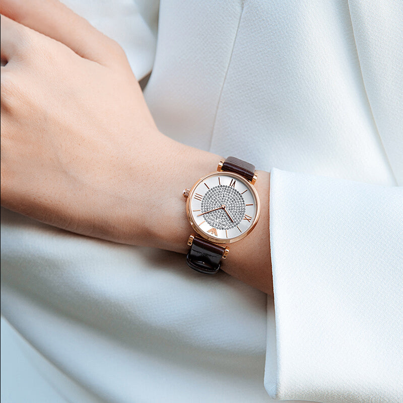 Emporio Armani Gianni T-Bar Crystal Pave reloj de mujer AR11269