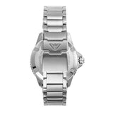 ساعة إمبوريو أرماني للرجال، مينا أخضر، فضية اللون، موديل AR11338