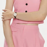 ساعة إمبوريو أرماني النسائية من الذهب الوردي - AR11598