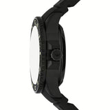 ساعة إمبوريو أرماني سي إكسبلورر أوتوماتيكية سوداء من السيليكون ar60085