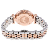 Emporio Armani White Crystal Pave Dial Bicolor Ladies Watch AR1926