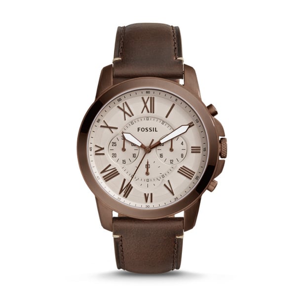 Fossil Grant Brown Leather Men's Watch FS5344