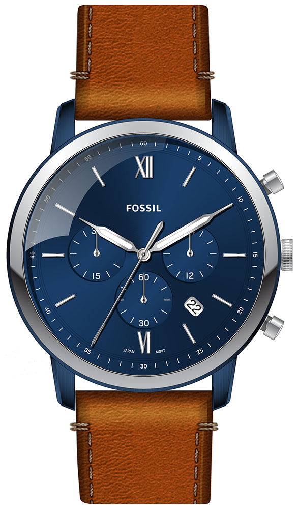 Fossil Neutra Reloj cronógrafo de cuarzo con esfera azul para hombre FS5791