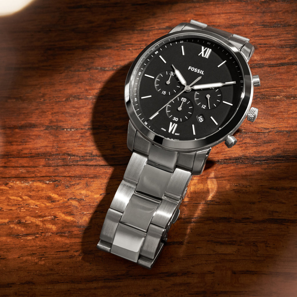 Men\'s Neutra Quartz Dial Watches of Fossil America Black Watch FS5384 – Chronograph