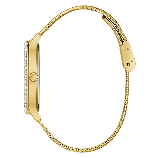 Guess Soiree Reloj de Mujer con Correa de Malla en Tono Dorado GW0402L2