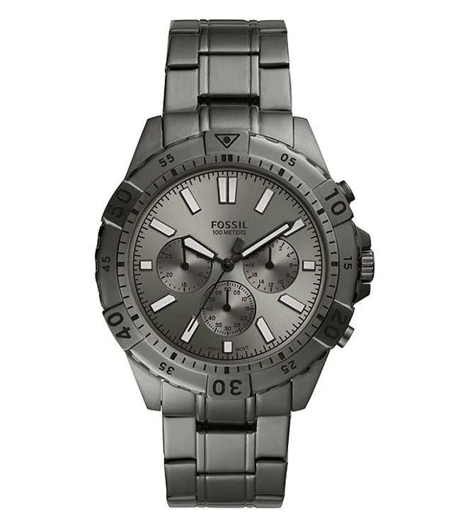 Fossil Garrett Chronograph Smoke Stainless-Steel Men's Watch FS5621