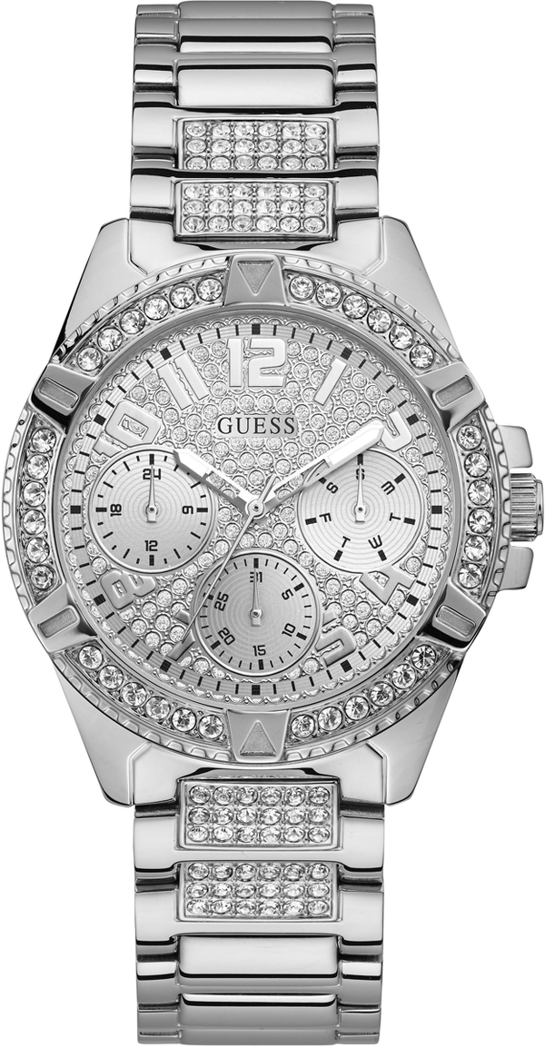 Guess Lady Frontier Quartz Crystal Silver Dial Ladies Watch W1156L1