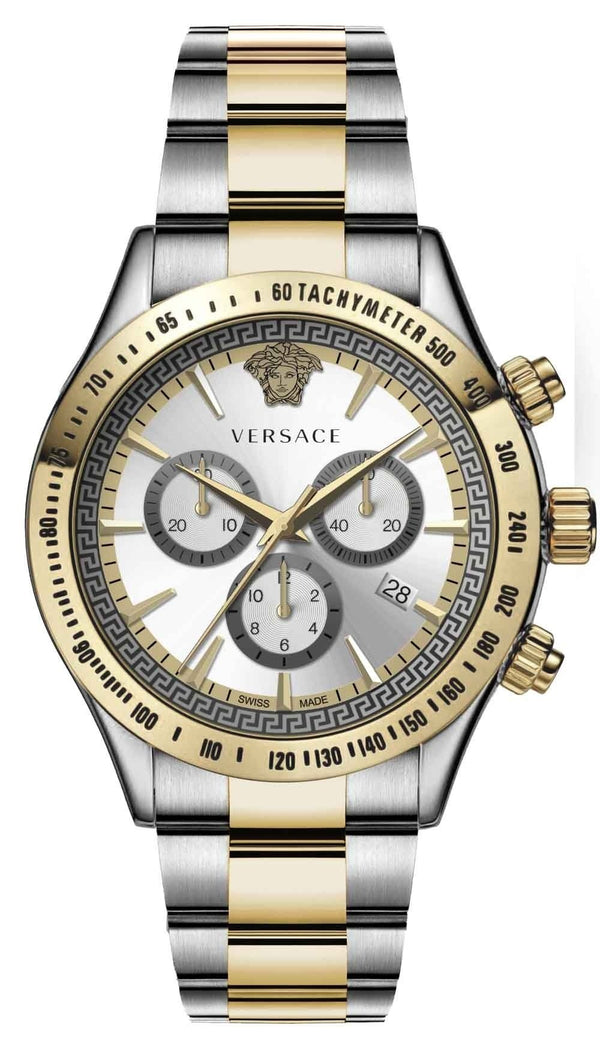 Versace Quartz Two-Tone Stainless Steel Silver Dial Men's Watch VEV700519