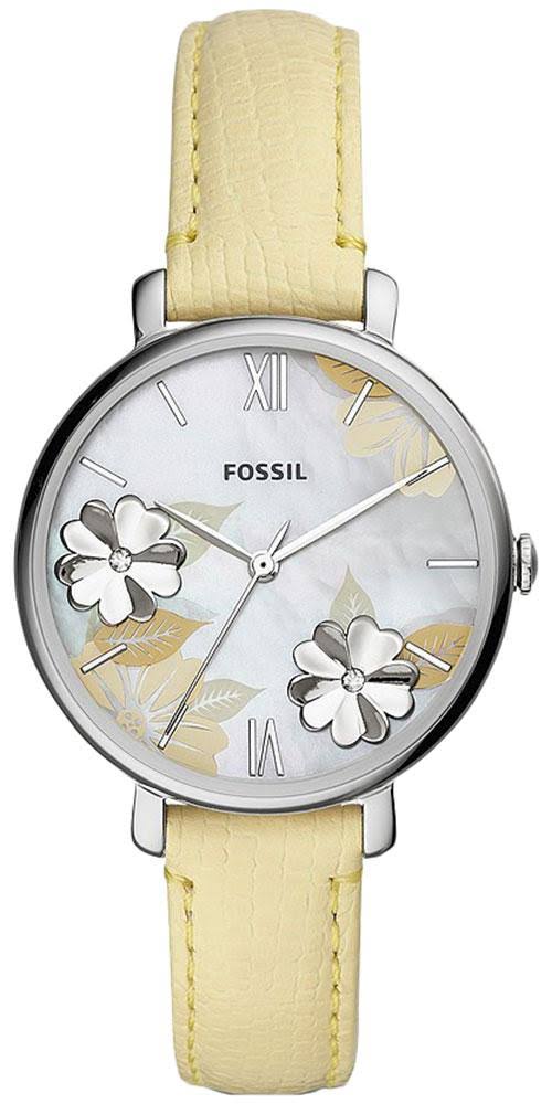 Fossil Jacqueline ES4812 - Reloj para mujer, piel limón, tres manecillas