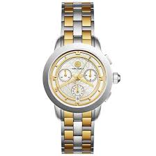 Tory Burch Classic Chronograph Two-Tone Watch Women's Watch TBW1034 - Image 1