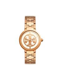 Tory Burch Reva Rose Gold-Tone Stainless Steel Bracelet Watch Women's Watch TBW4028 - Image 1