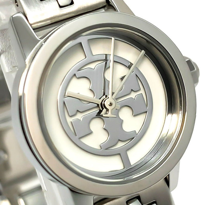 TORY BURCH REVA WOMEN'S SILVER TONE SLIM STAINLESS STEEL  Women's Watch TBW4044 - Image 4