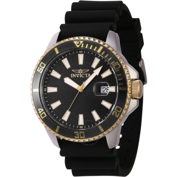 Invicta Pro Diver Quartz Black Dial Men's Watch 46132 - The Watches Men & Co