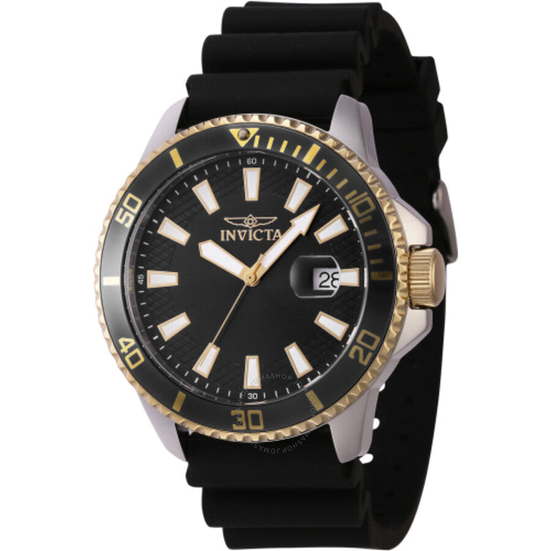 Invicta Pro Diver Quartz Black Dial Men's Watch 46132 - The Watches Men & Co