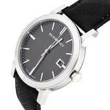 Burberry City Reloj de hombre de cuero negro con esfera negra BU9009