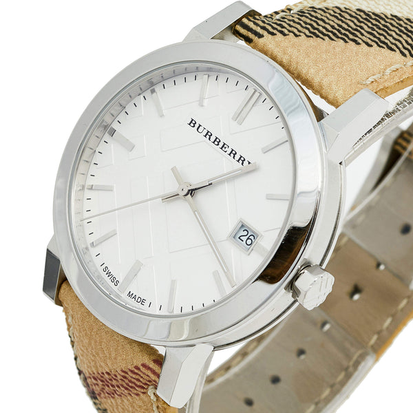 Burberry Haymarket Check Correa de PVC 38mm Reloj para mujer BUR9025