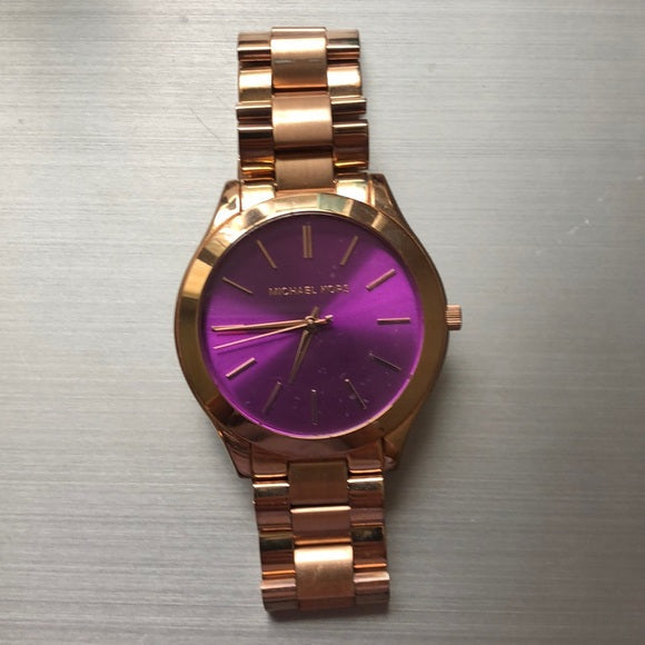 Michael Kors Slim Runway Rose Gold Ladies Watch MK3293