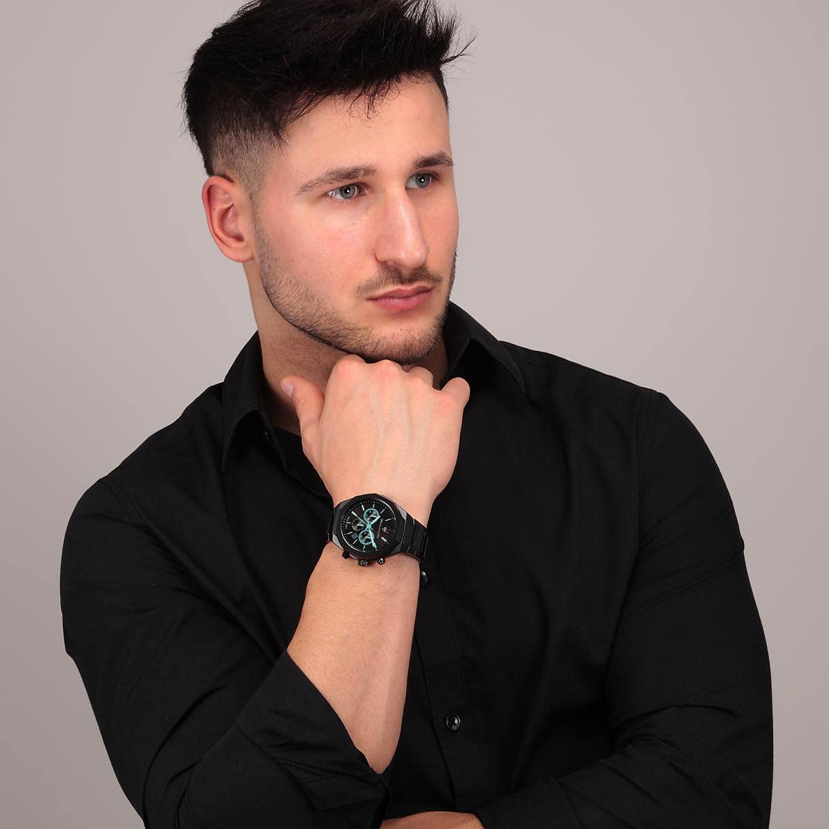 Maserati Stile Reloj analógico para hombre con esfera negra R8873644001