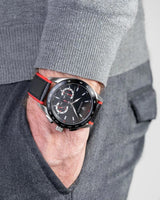 ساعة مازيراتي تراجواردو كرونوغراف كوارتز للرجال، مينا أسود، رقم الموديل R8871612028