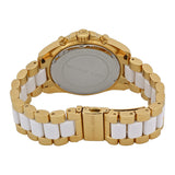 ساعة مايكل كورس برادشو كرونوغراف نسائية ثنائية اللون بمينا أبيض MK5743