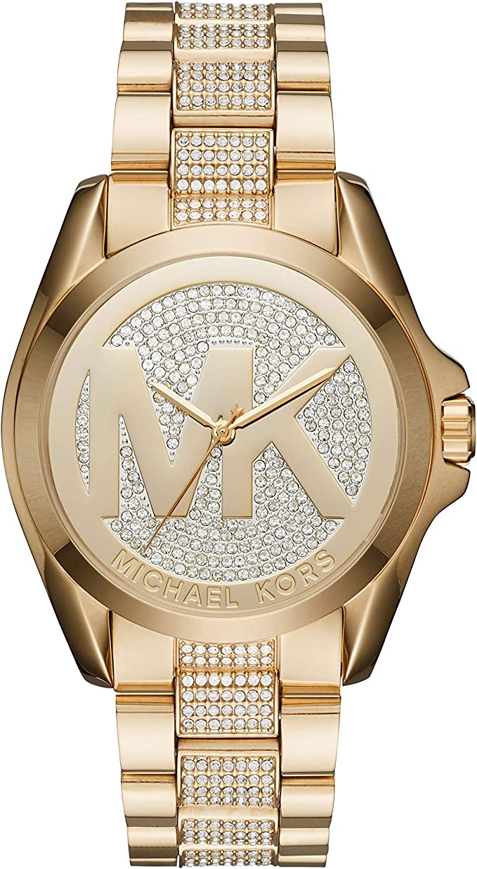 Michael Kors Bradshaw Gold Tone Pave Reloj de mujer MK6487