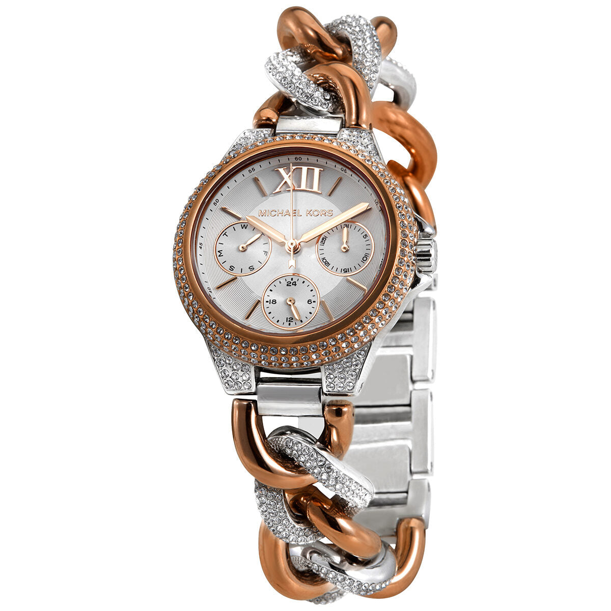 Michael Kors Camille Quartz Crystal Silver Dial Ladies Watch MK6843
