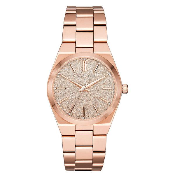 Reloj Michael Kors Channing para mujer en tono dorado rosa MK6624