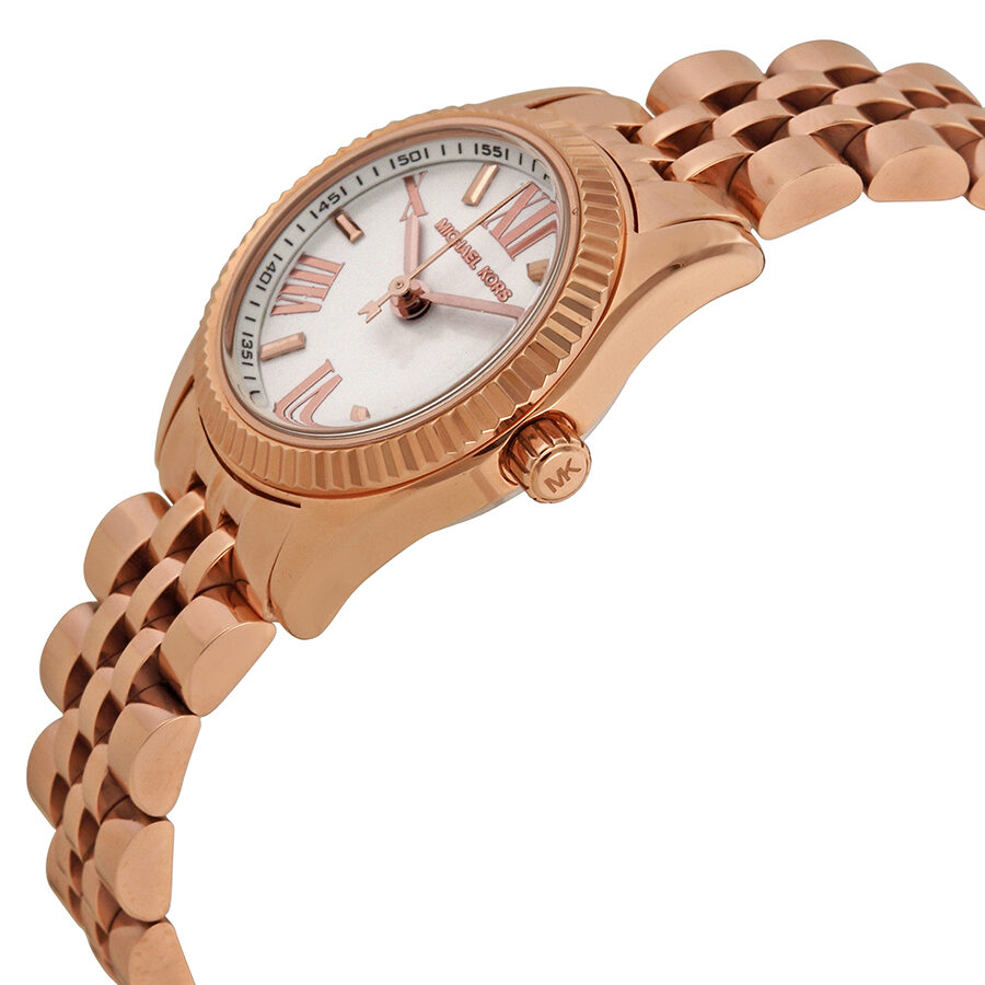 Michael Kors Lexington White Dial Rose Gold-tone Ladies Watch MK3230
