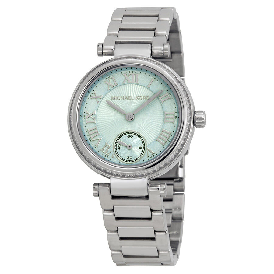 Reloj Michael Kors Mini Skylar azul claro para mujer MK5988