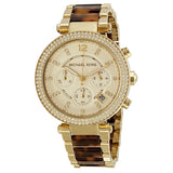 Michael Kors Parker Reloj cronógrafo con esfera dorada para mujer MK5688