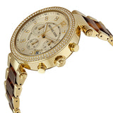 Michael Kors Parker Reloj cronógrafo con esfera dorada para mujer MK5688