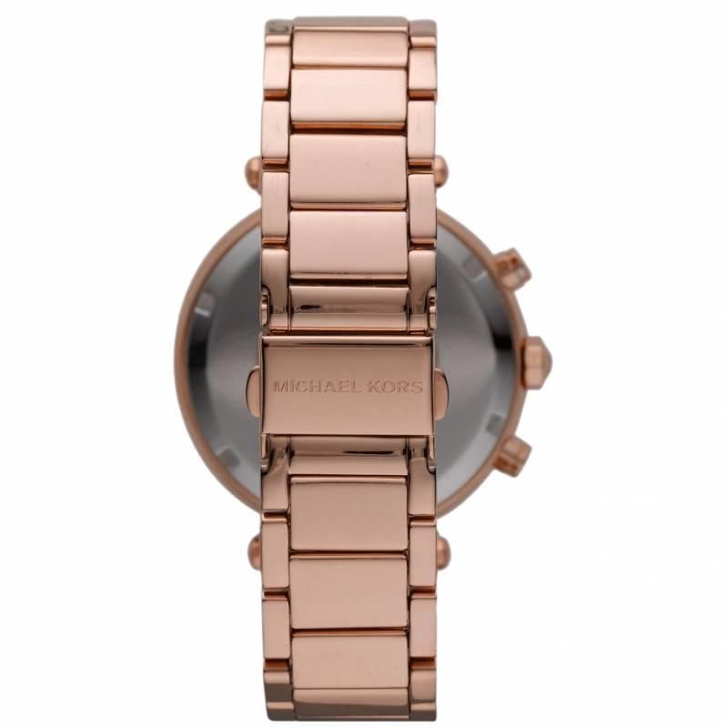 Michael Kors Parker Reloj cronógrafo con esfera morada y rosa para mujer MK6169