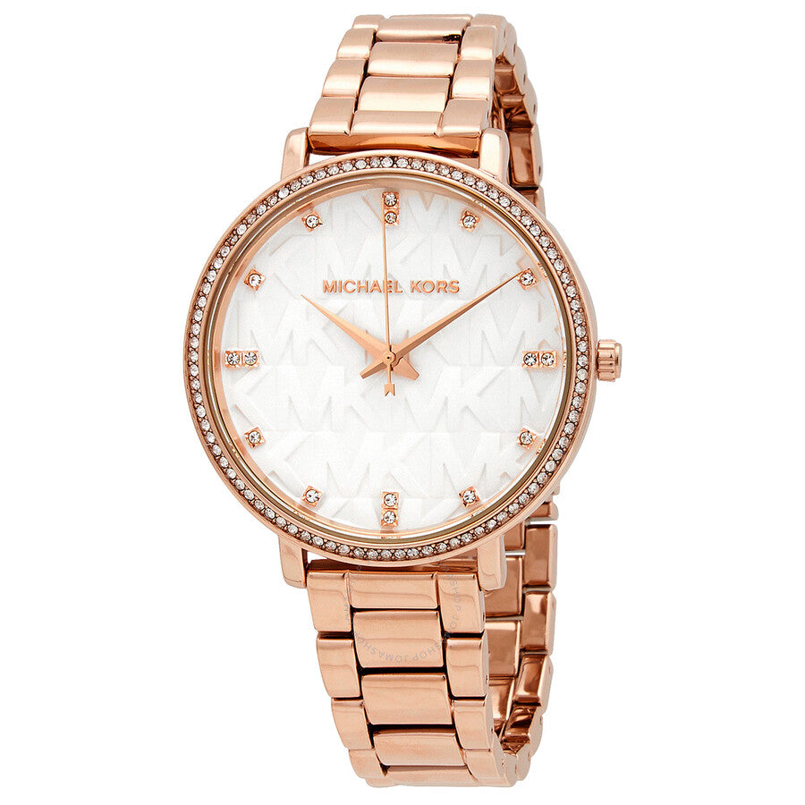 Michael Kors Pyper Quartz Crystal White Dial Ladies Watch MK4594