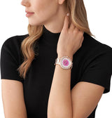 ساعة مايكل كورس النسائية باللون الذهبي الوردي - MK7340