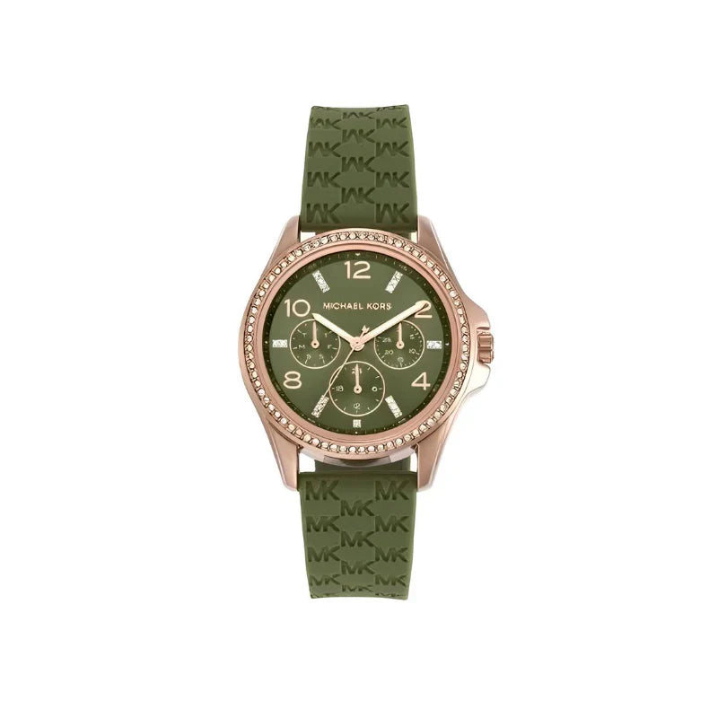 ساعة مايكل كورس النسائية باللون الذهبي الوردي - MK7421